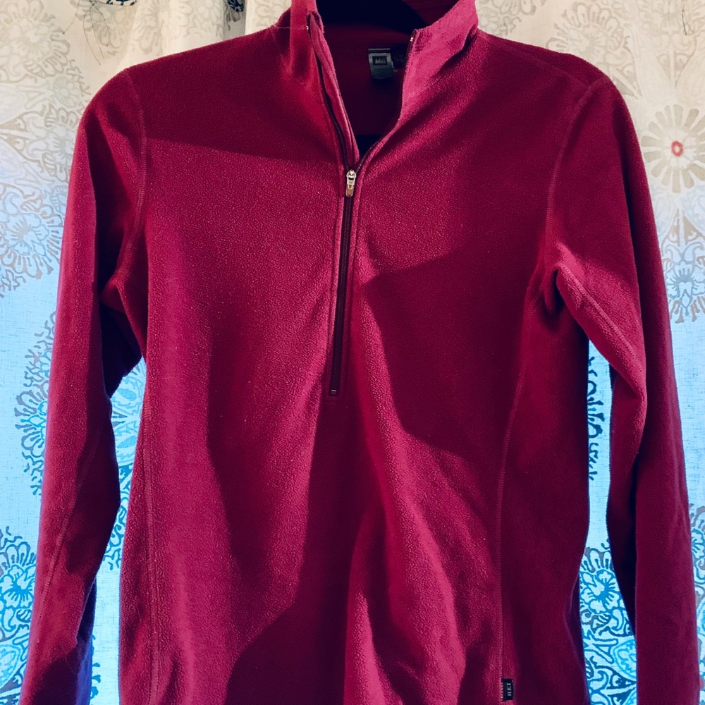 REI 1/4 zip - violet, small w